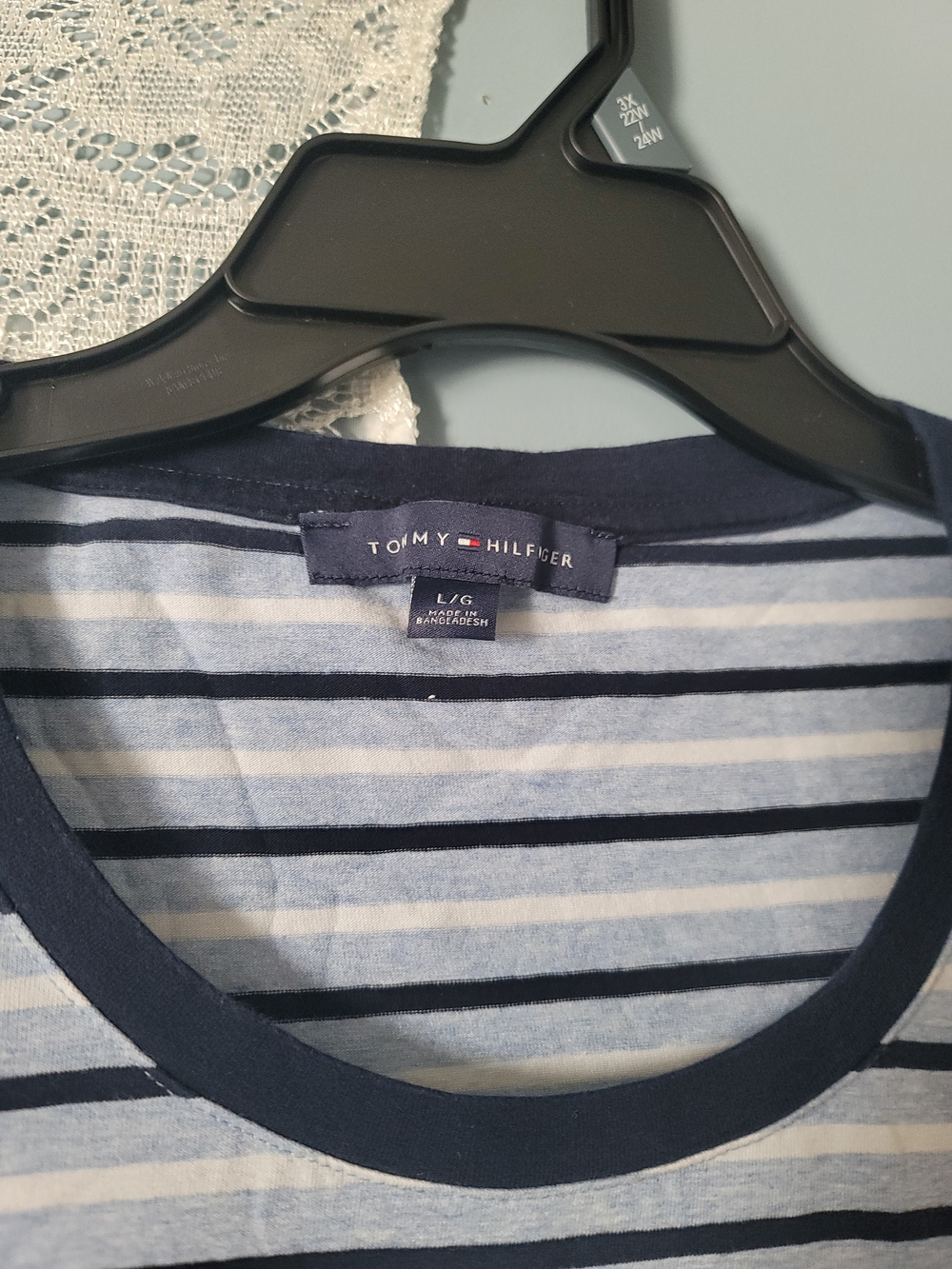 Tommy Hilfiger White and Navy Striped Dress - Picture 3 of 6